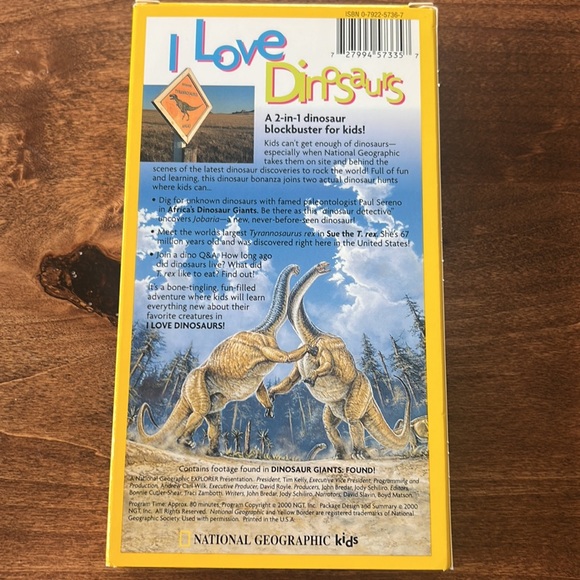 National Geographic Kids I Love Dinosaurs - VHS Movie - hard to find - Picture 5 of 6